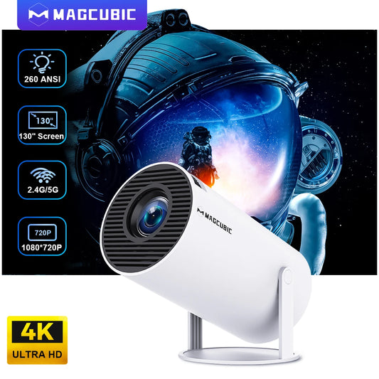 Magcubic Projector HY300 Pro 4K Android 11 Dual Wifi6 260ANSI Allwinner H713 BT5.0 1080P 1280*720P Home Cinema Outdoor Projetor